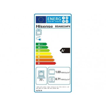 Hisense BSA66334PX + E6431X Φούρνος άνω Πάγκου 77lt με Κεραμικές Εστίες Π59.5εκ. Inox